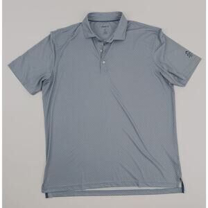 Johnnie-O Jefferson Performance Polo Men's XL Blue Geo Print Golf Shirt